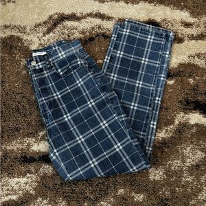 PacSun Blue Checkered Denim